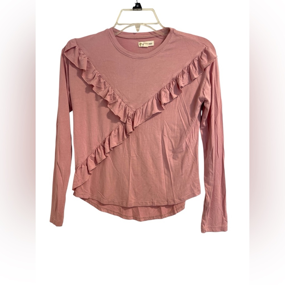 Tucker + Tate Mauve Ruffle Long Sleeve Tee